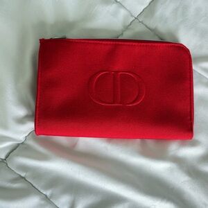 Dior Scarlet Canvas Clutch